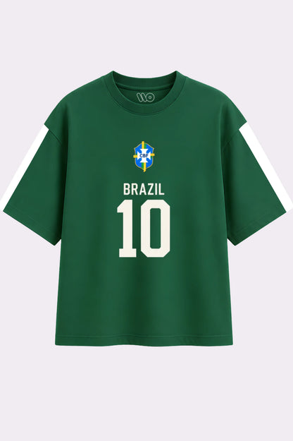 BRAZIL 10 Graphic Green T-Shirt