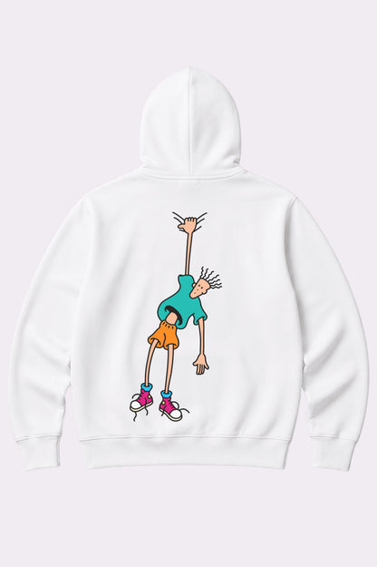 Fido Dido Hanging White Juniors Hoodie