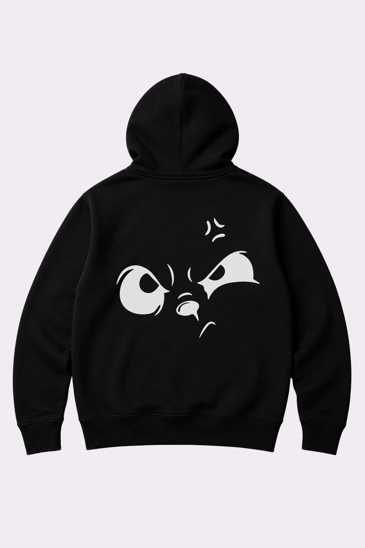 Grumpy Face Black Teen Hoodie