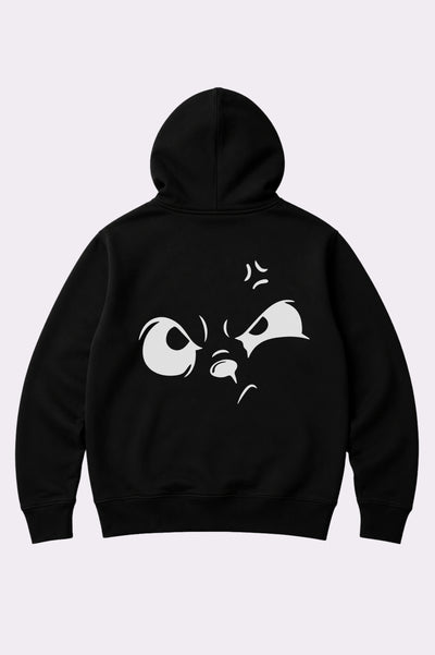 Grumpy Face Black Teen Hoodie