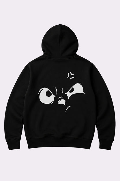 Grumpy Face Black Teen Hoodie