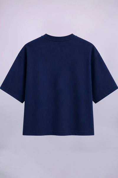 Navy Blue Hornet Embroidered T-Shirt