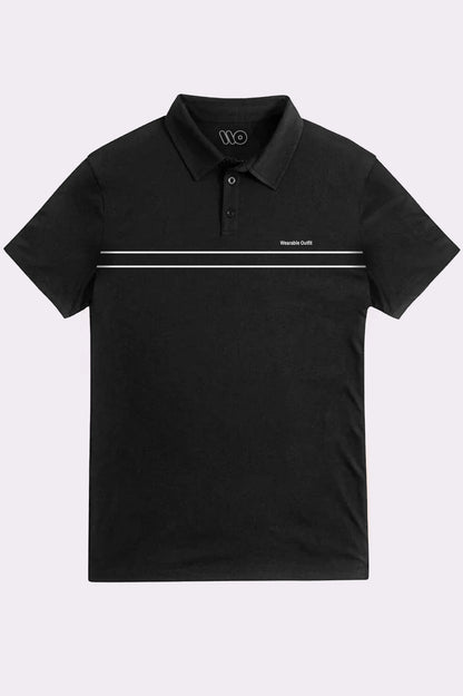 CK Black Stripe Polo Shirt