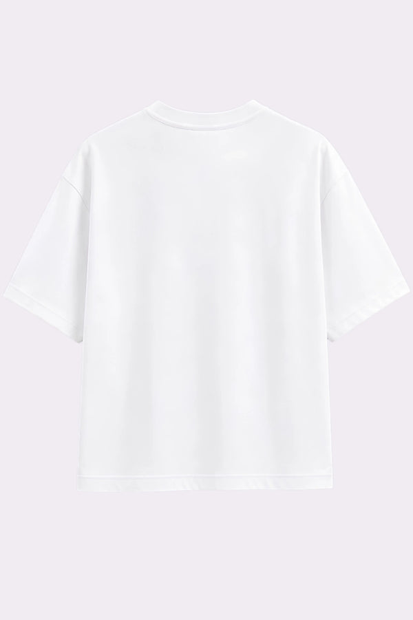White Butterfly Oversized T-Shirt
