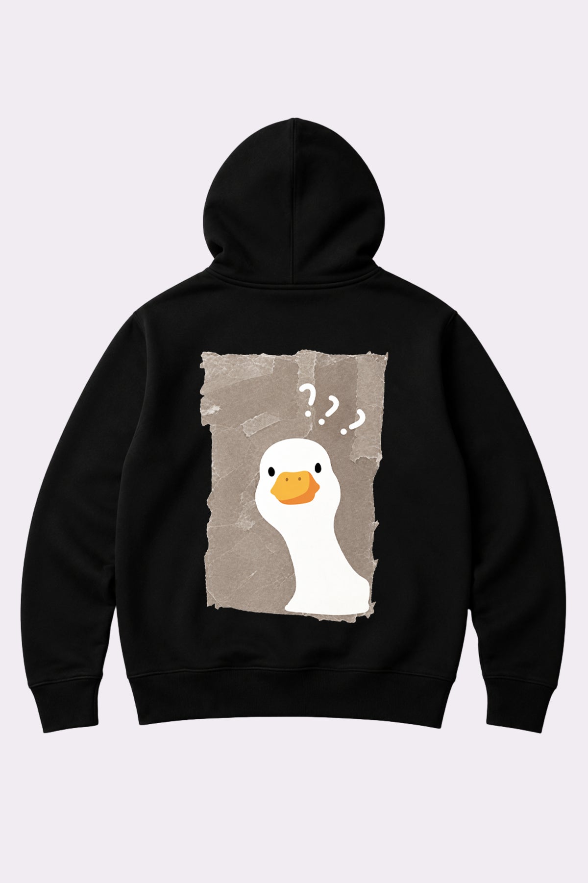 Cute Duck Juniors Black Oversized Hoodie