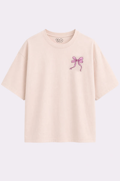 Faith Over Fear Graphic Beige T-Shirt