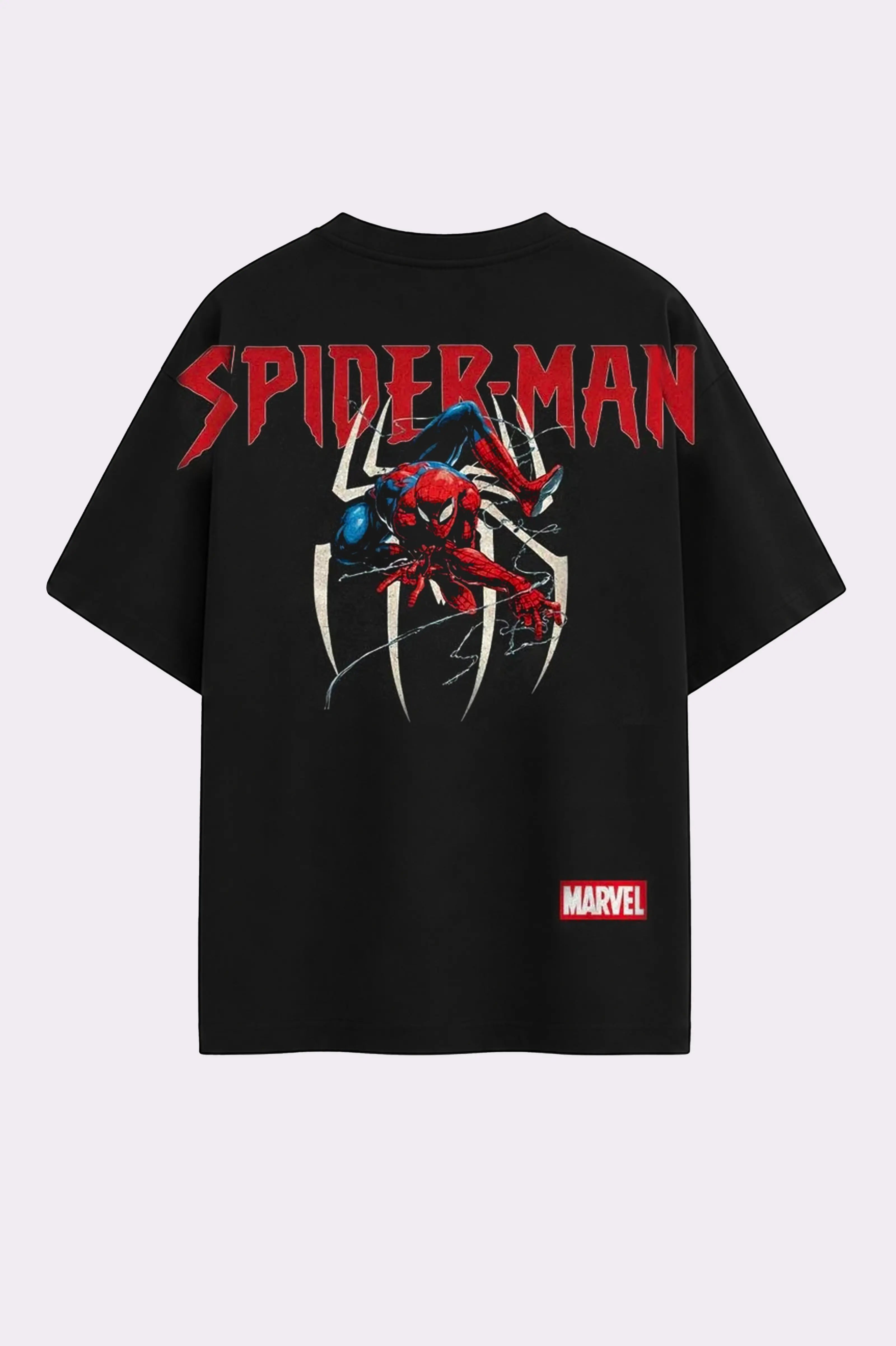 Marvel Spider-Man Black Oversized T-Shirt