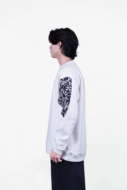 floral white sweatshirt