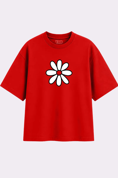 Daisy Flower Graphic Oversized T-Shirt