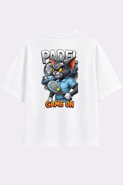 Padel Game On Oversized T-Shirt