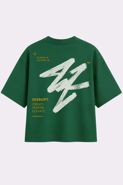 Disrupt Brushstroke Green Graphic T-Shirt