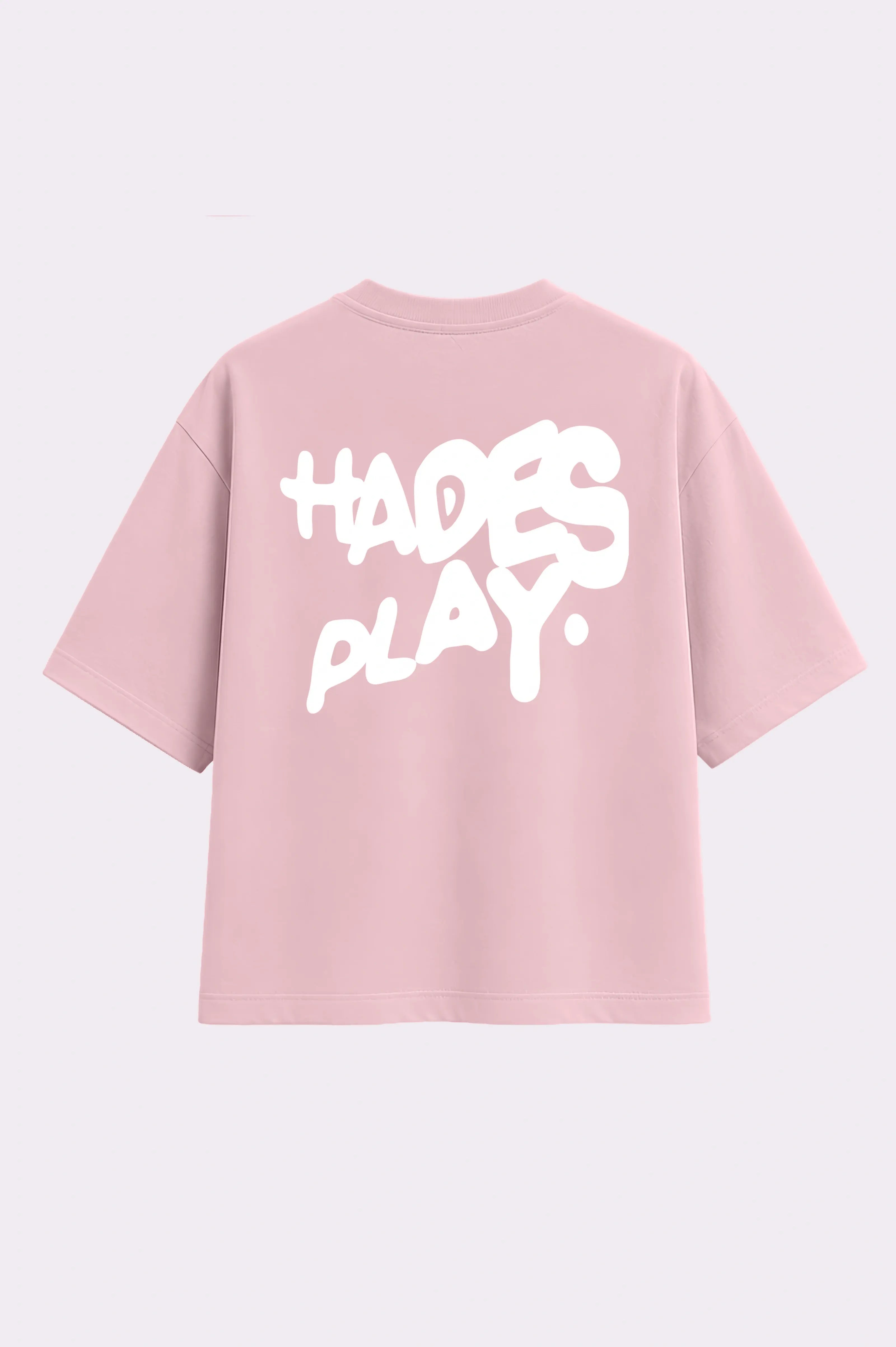 Pink Hades Play Printed Oversized T-Shirt