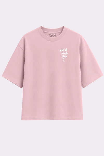 Pink Hades Play Printed Oversized T-Shirt