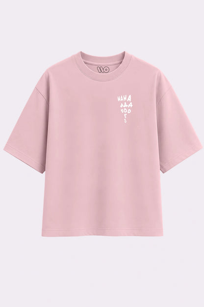 Pink Hades Play Printed Oversized T-Shirt