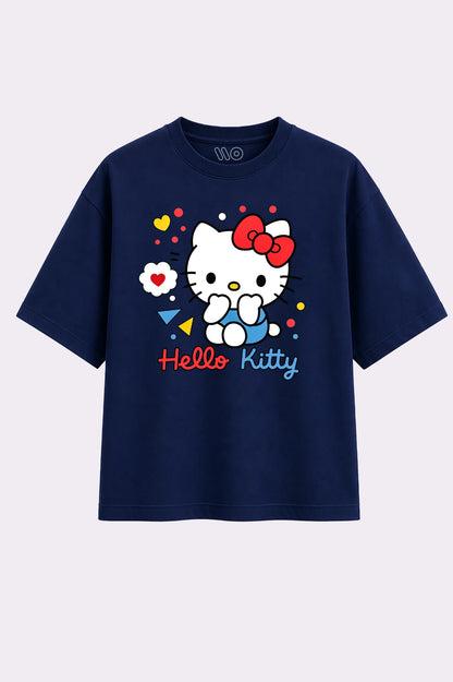 Hello Kitty Graphic Navy Blue T-Shirt