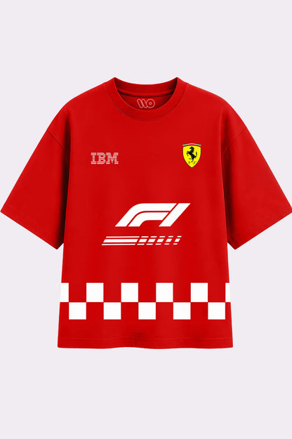 Ferrari F1 Red Oversized T-Shirt