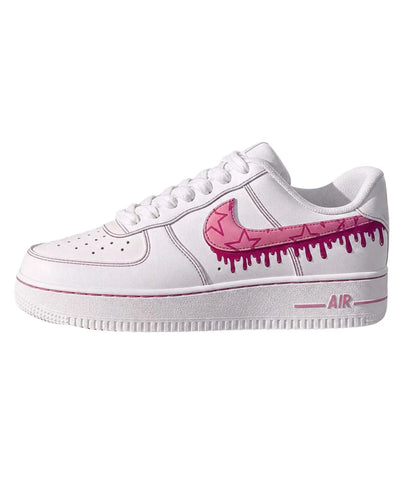 Hand Painted Pink Drip Sneakers