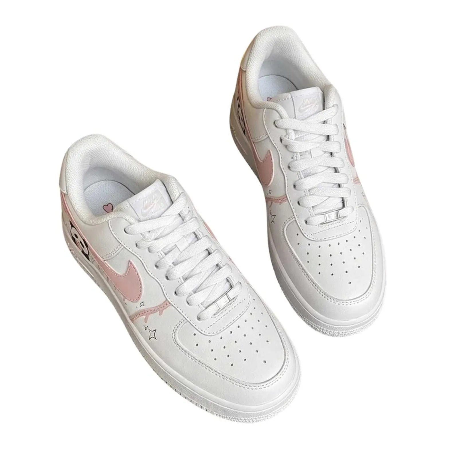 Custom AF1 Pink Panda Sneakers