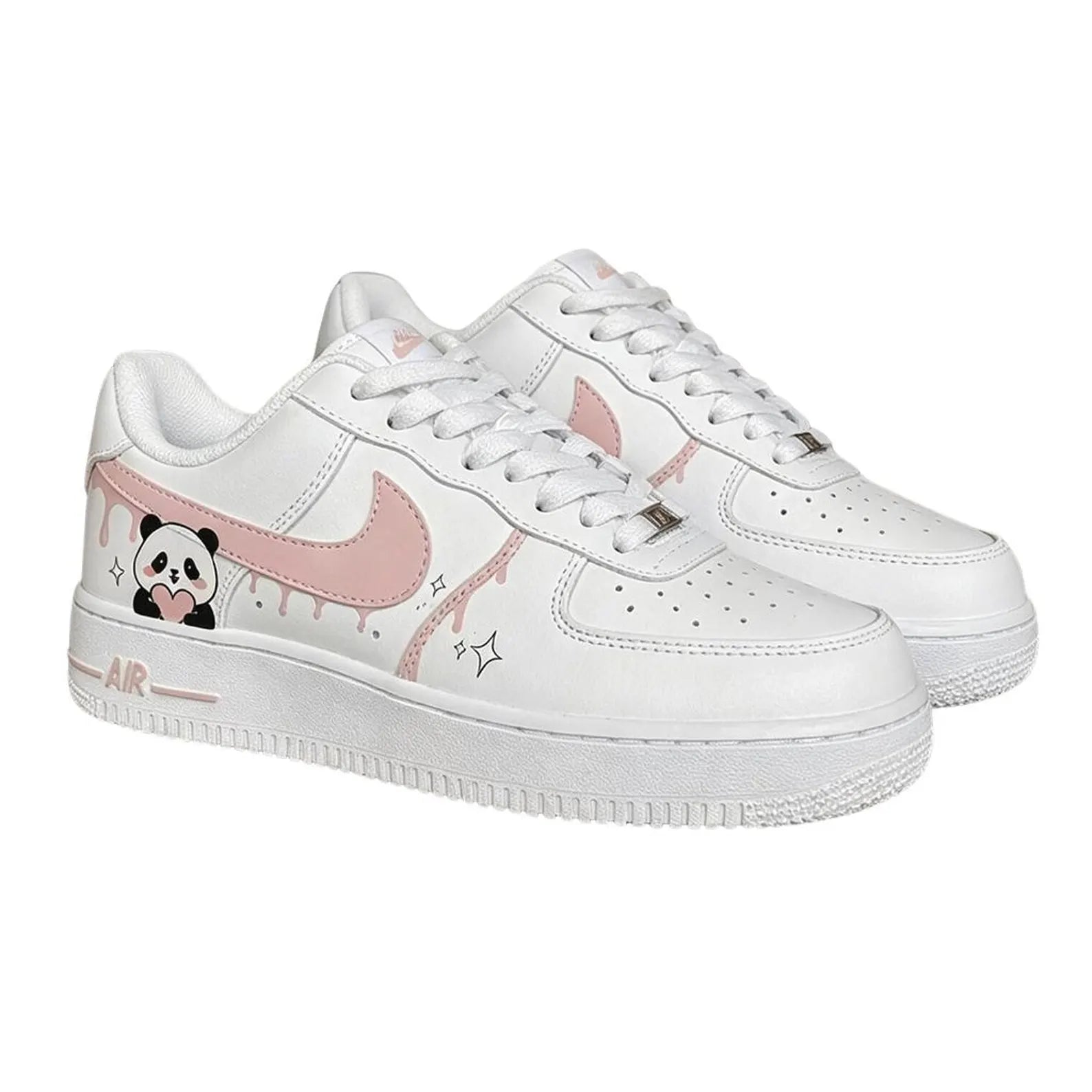Custom AF1 Pink Panda Sneakers