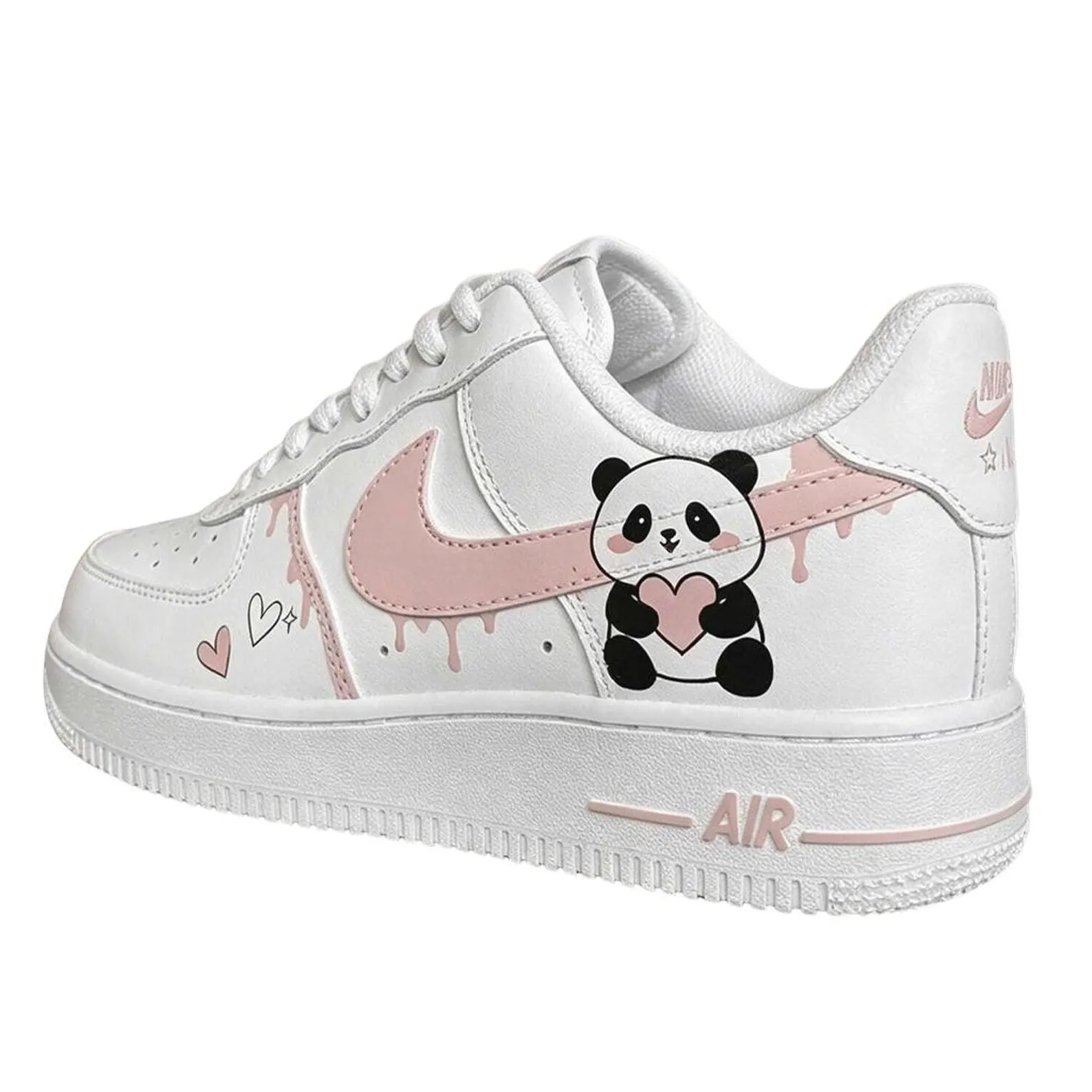 Custom AF1 Pink Panda Sneakers