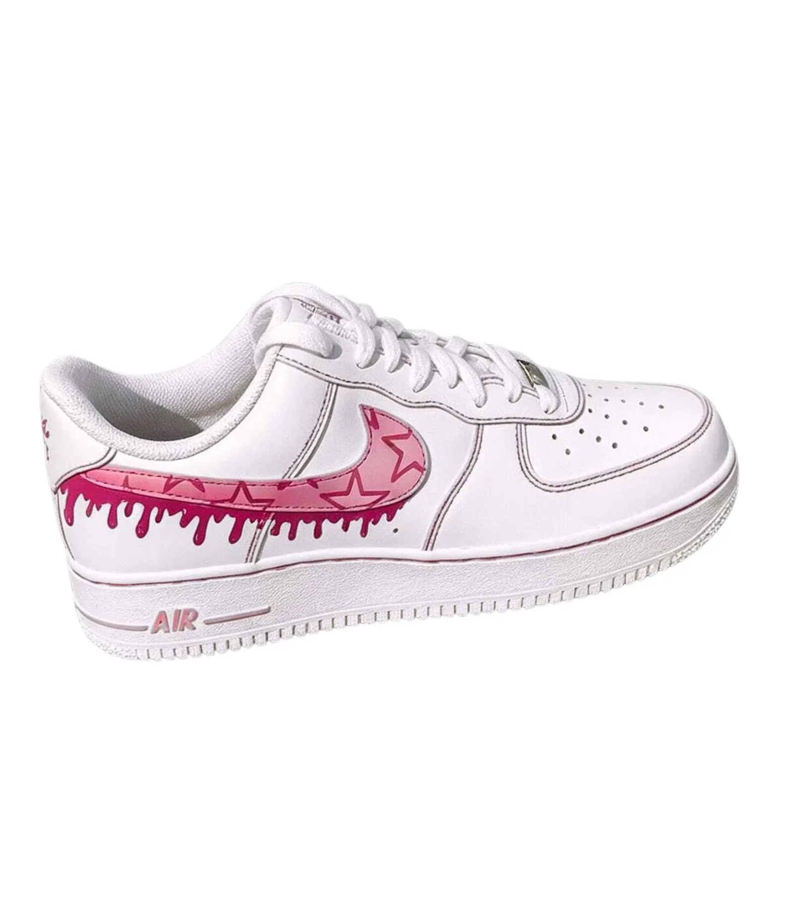 Hand Painted Pink Drip Sneakers