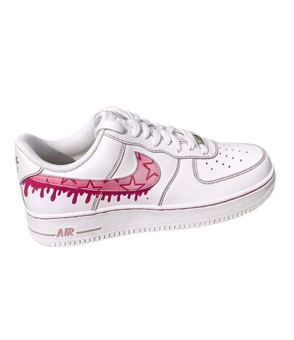 Hand Painted Pink Drip Sneakers