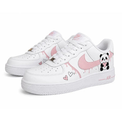 Custom AF1 Pink Panda Sneakers