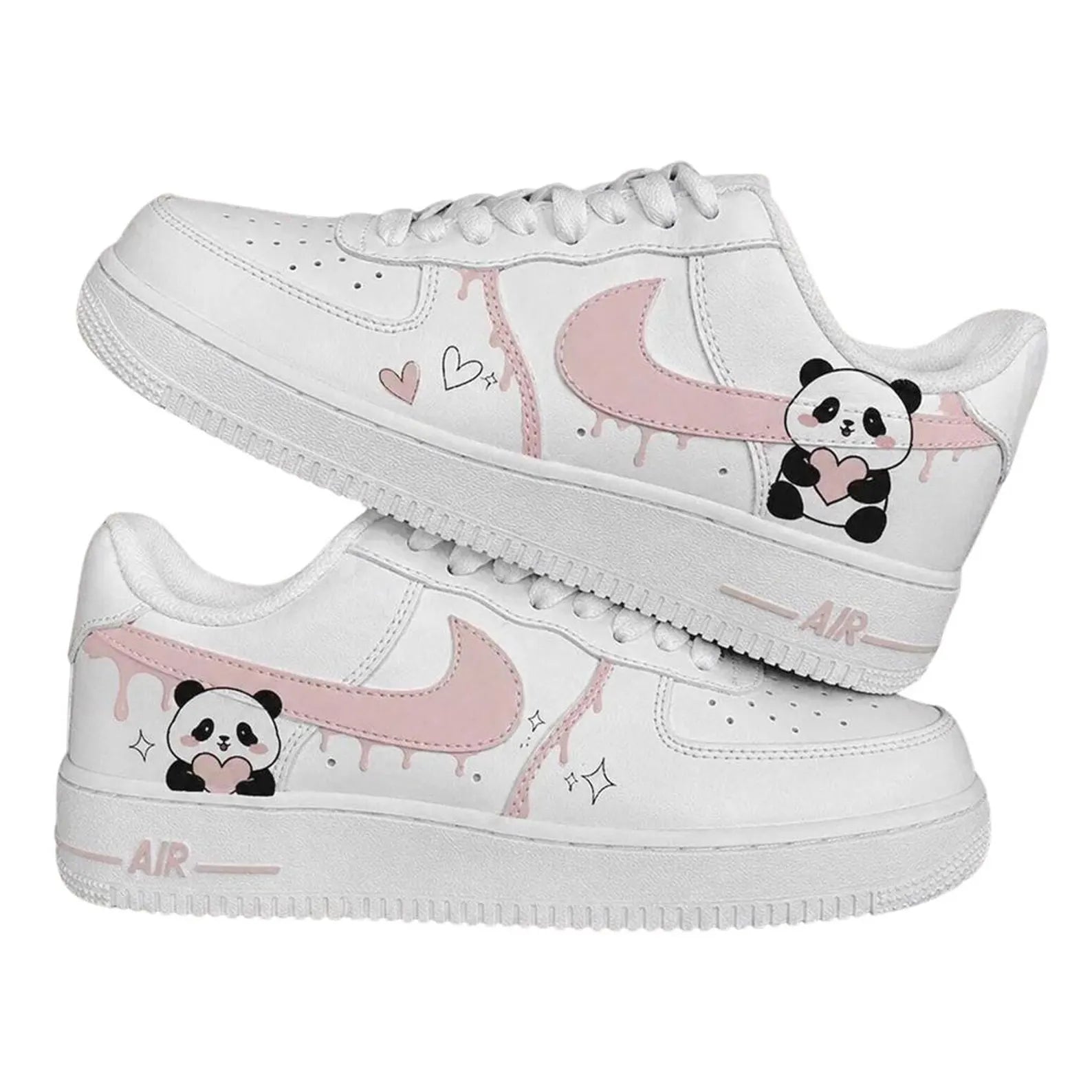 Custom AF1 Pink Panda Sneakers