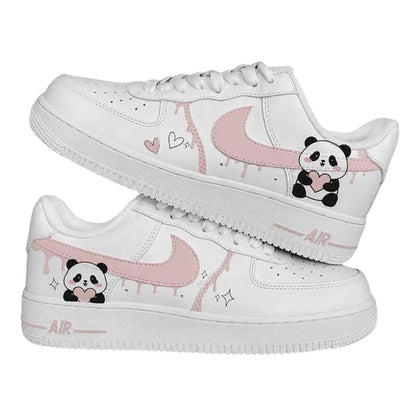 Custom AF1 Pink Panda Sneakers