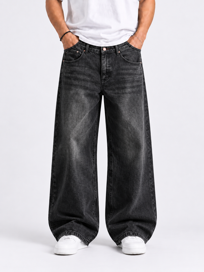 Charcoal Grey Denim Baggy Jeans