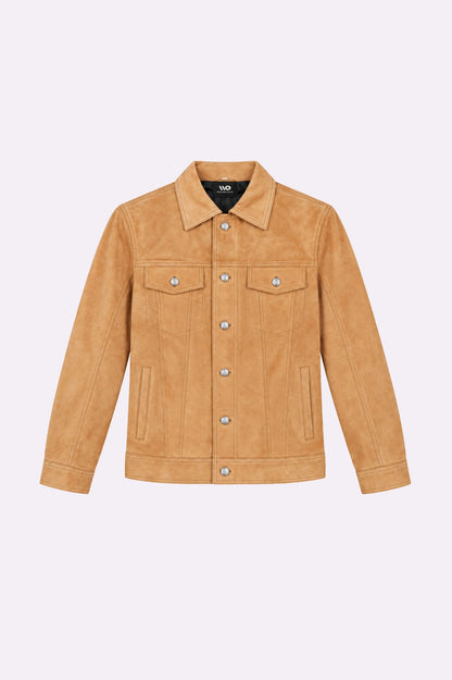 Levice Suede Leather Trucker Jacket