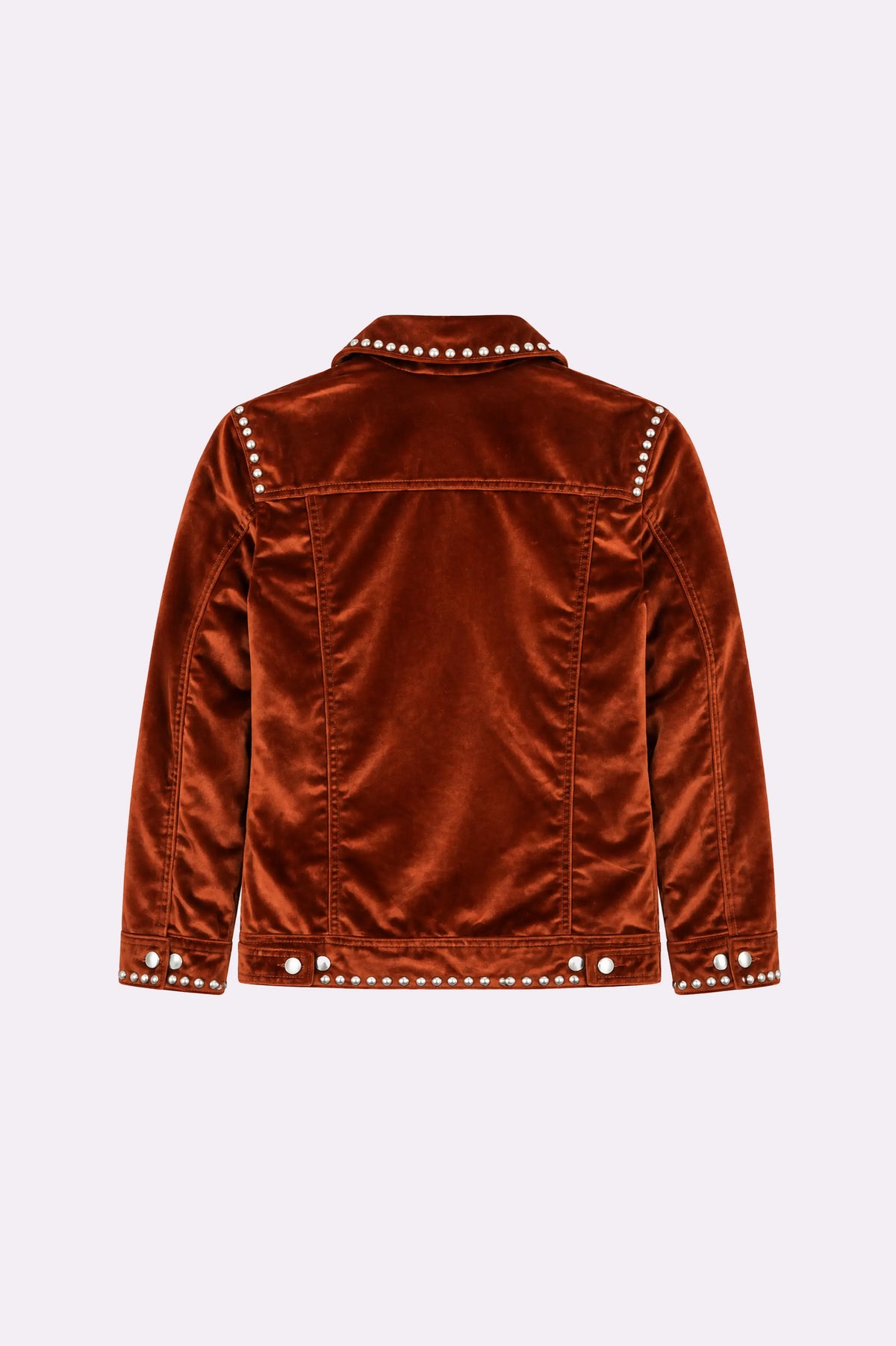 Velvet Studded Trucker Jacket