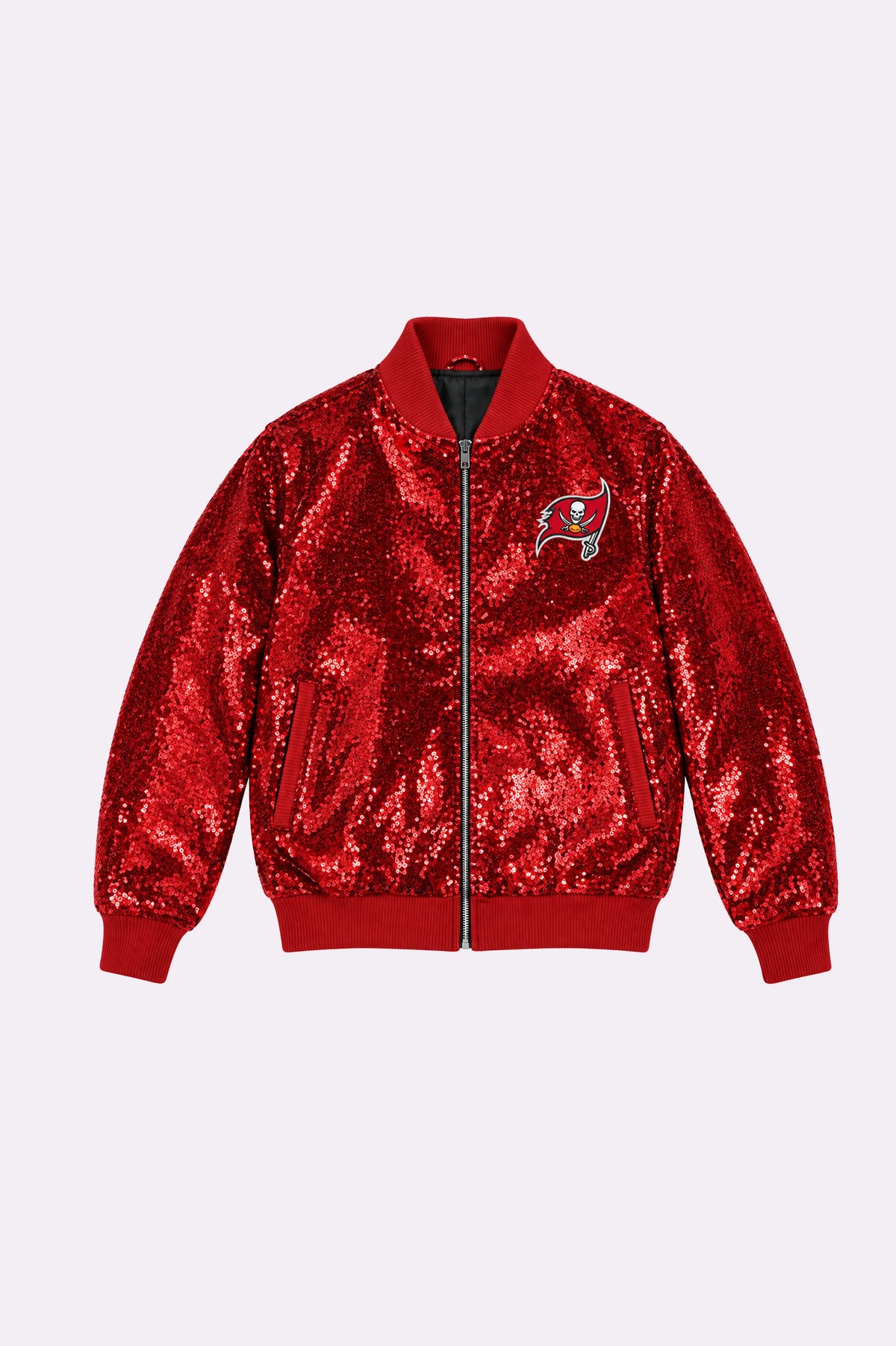 Red Sequin Bomber Jacket