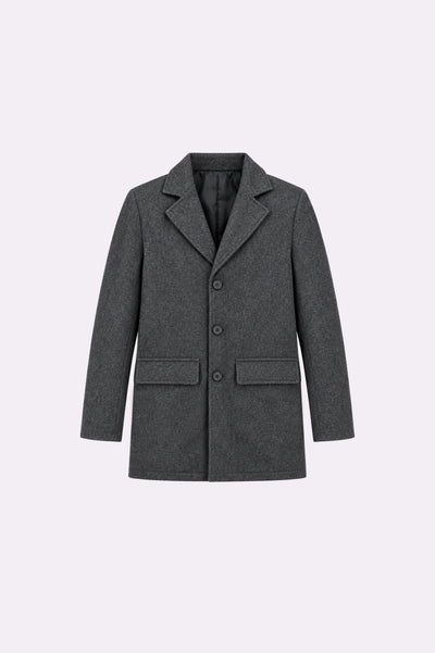 Charcoal Grey Wool Coat