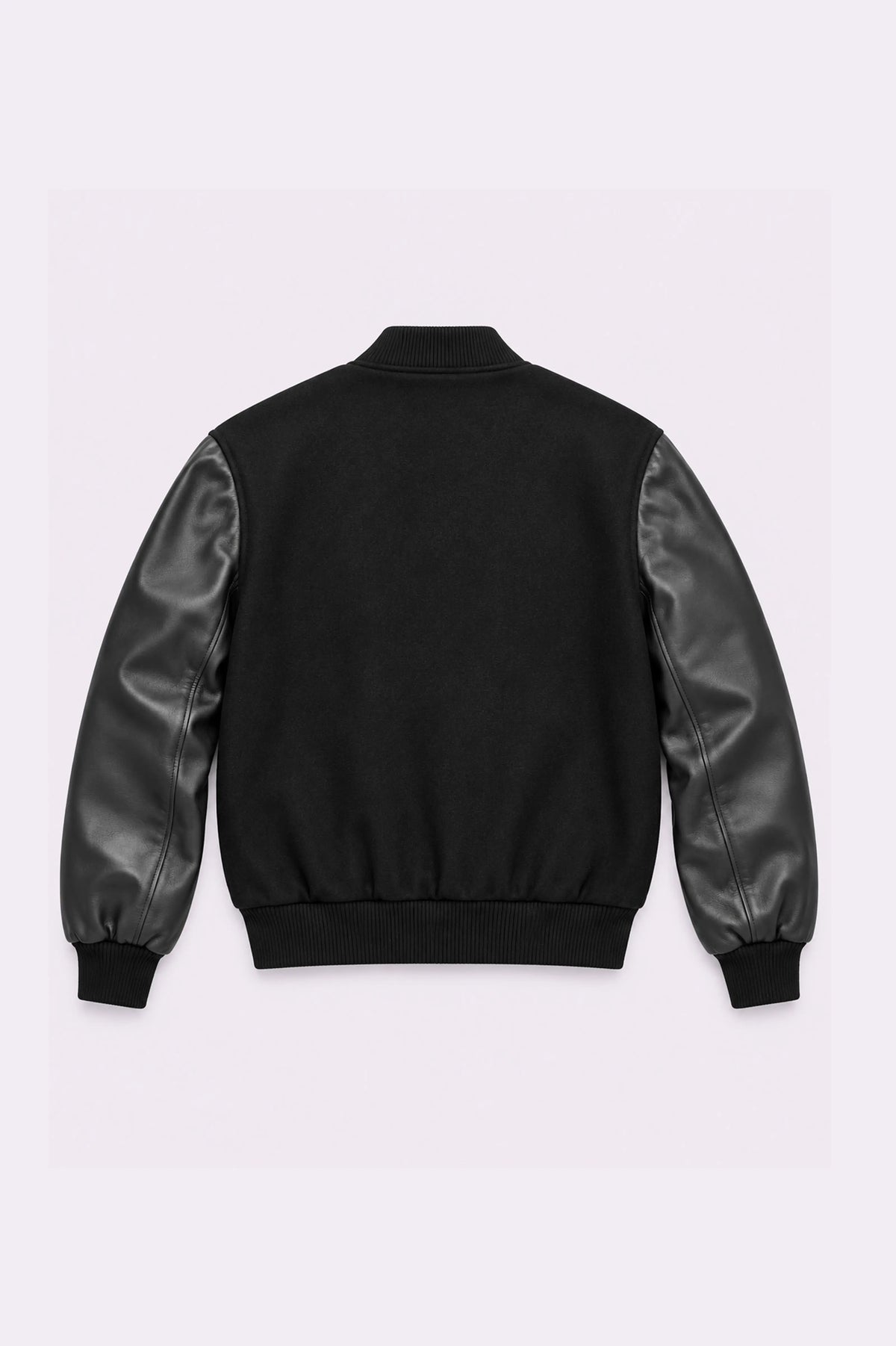 Black Wool Varsity jacket