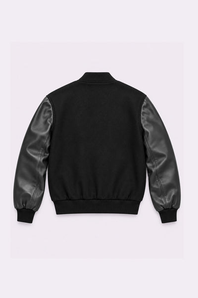 Black Wool Varsity jacket
