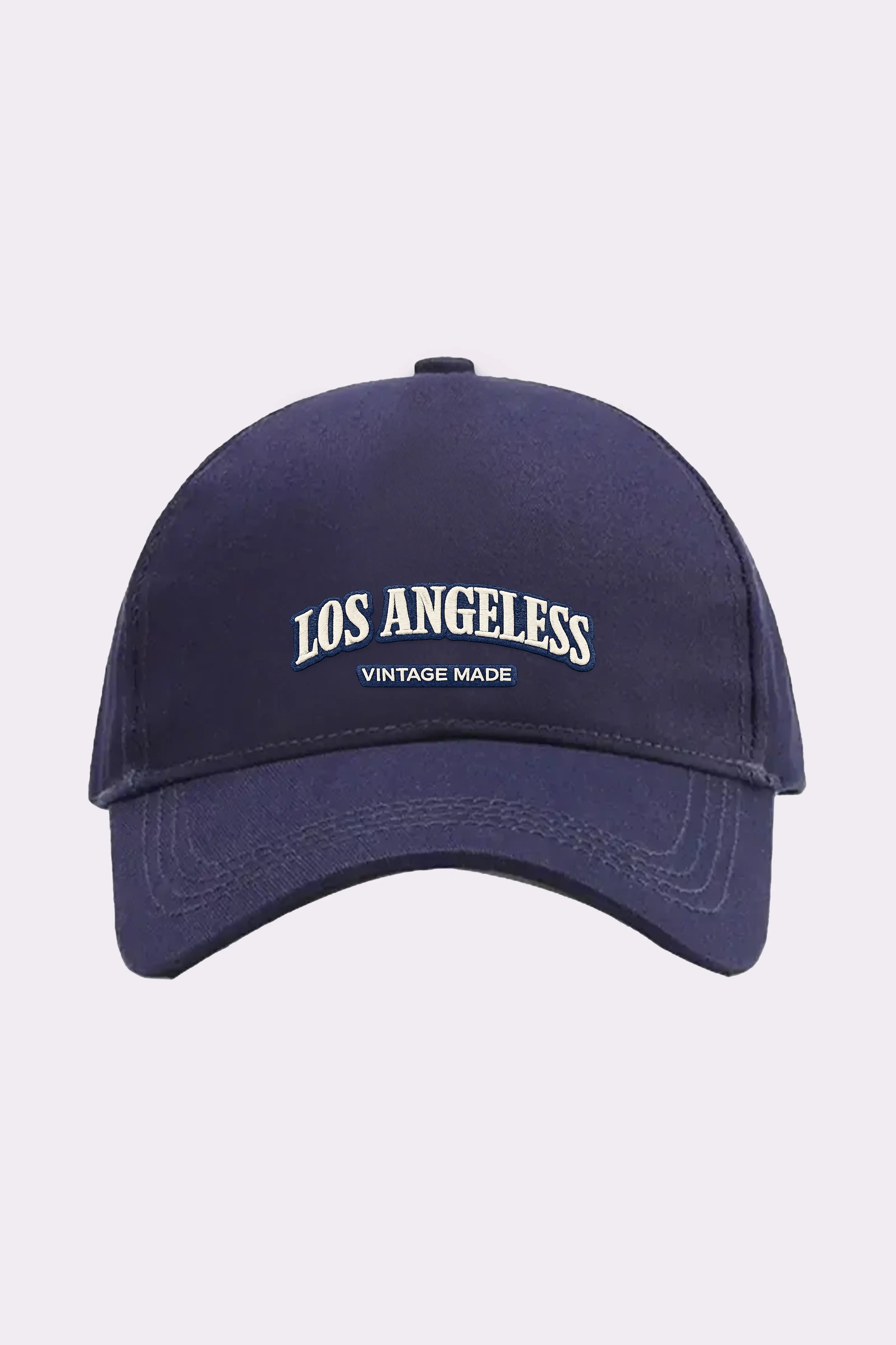 Los Angeles Navy Blue Embroidered Cap