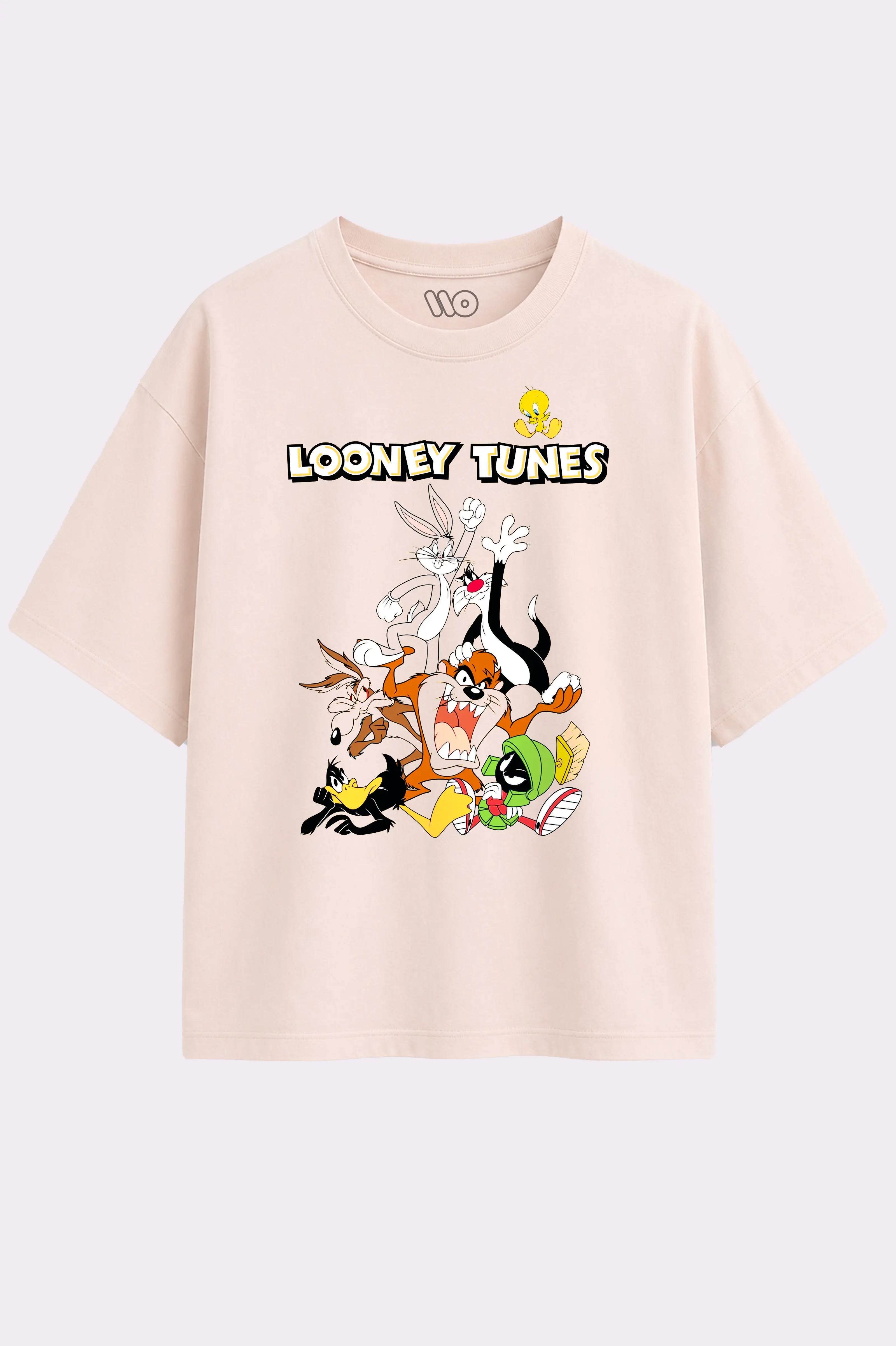 Looney Tunes Oversized Beige T-Shirt