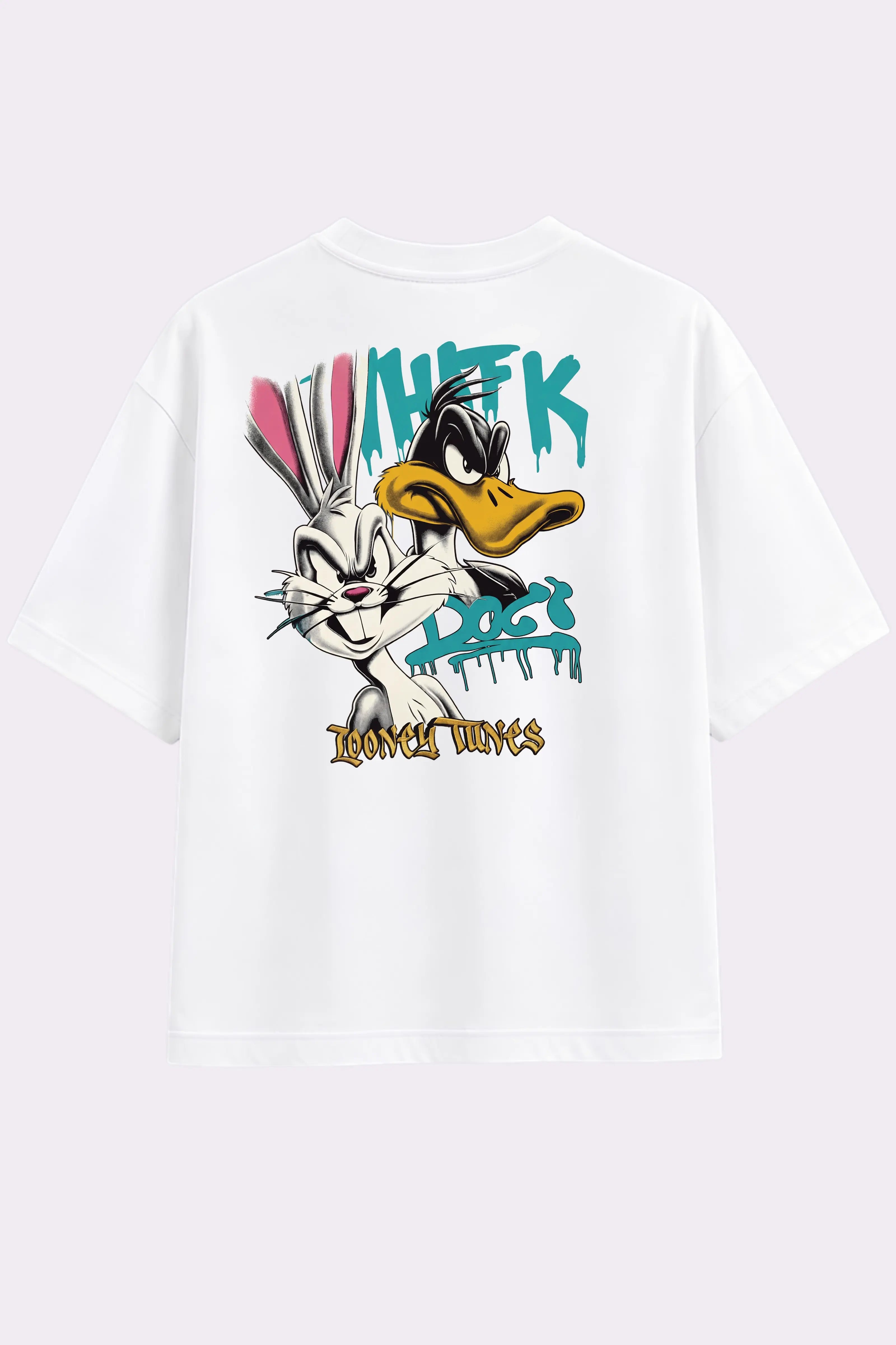Retro Cartoon White Oversized T-Shirt