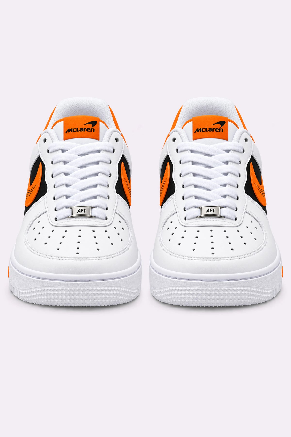 Custom McLaren Orange Air Force 1 Sneakers
