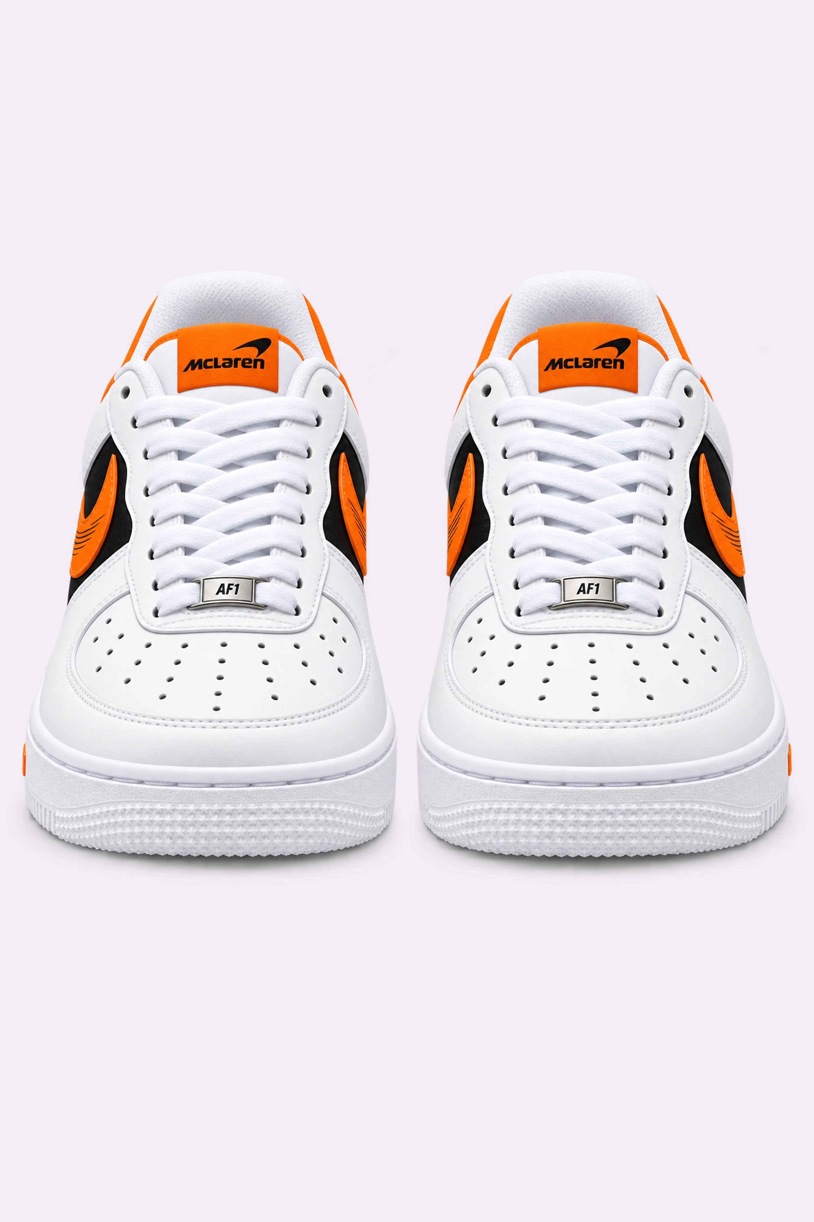 Custom McLaren Orange Air Force 1 Sneakers