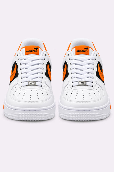 Custom McLaren Orange Air Force 1 Sneakers