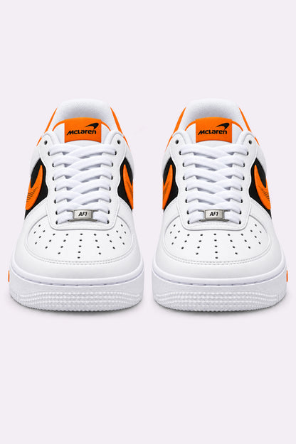 Custom McLaren Orange Air Force 1 Sneakers