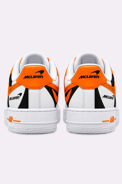 Custom McLaren Orange Air Force 1 Sneakers