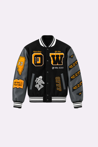 Off-White Patch Varsity Jacket - Medium