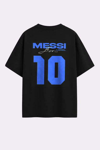 Messi 10 Oversized Black T-Shirt