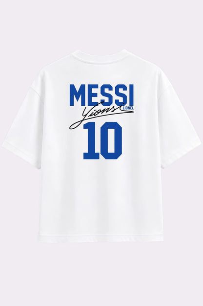 Messi 10 Oversized White T-Shirt