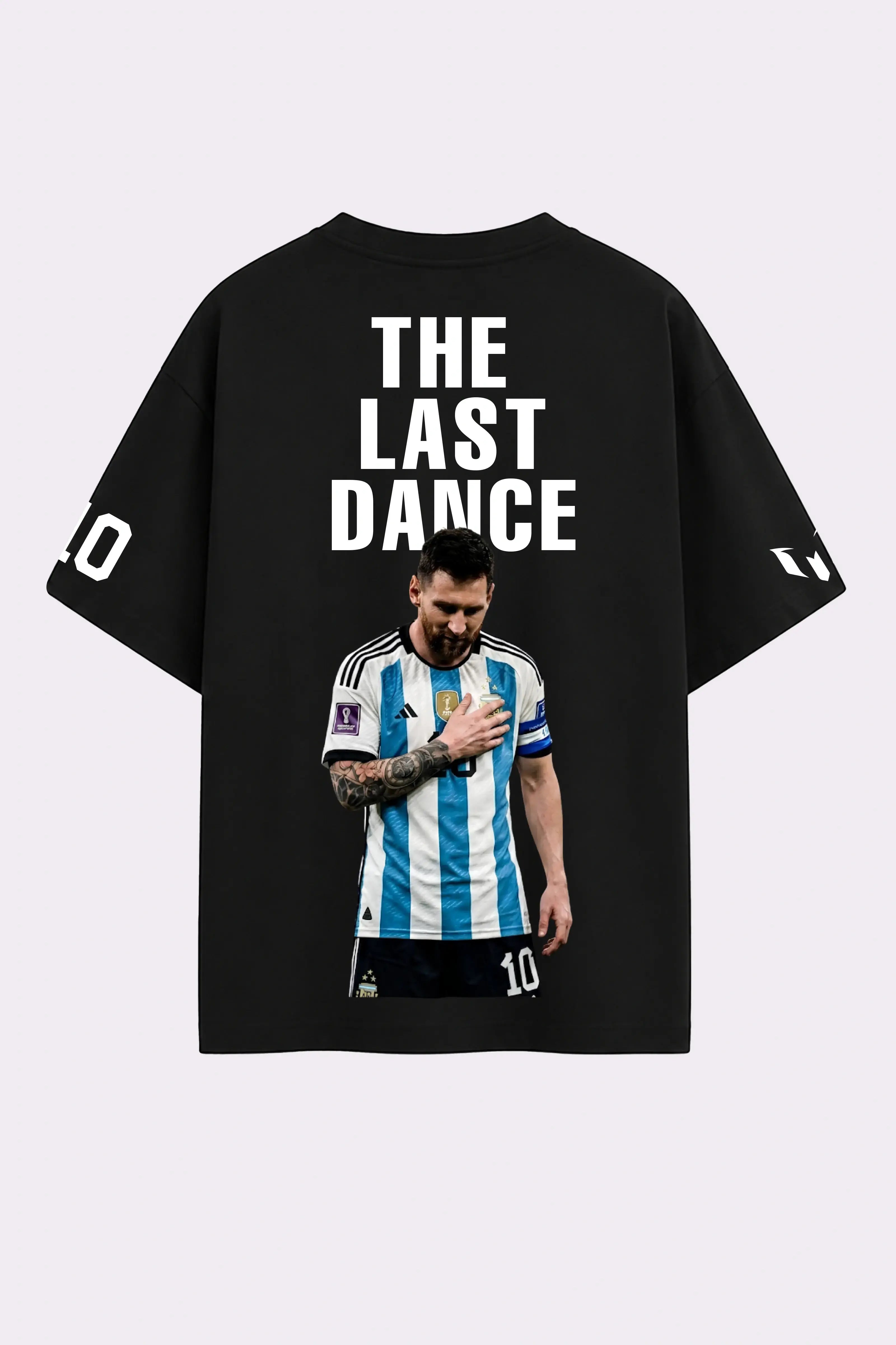 The Last Dance Messi Graphic Black Oversized T-Shirt for Men