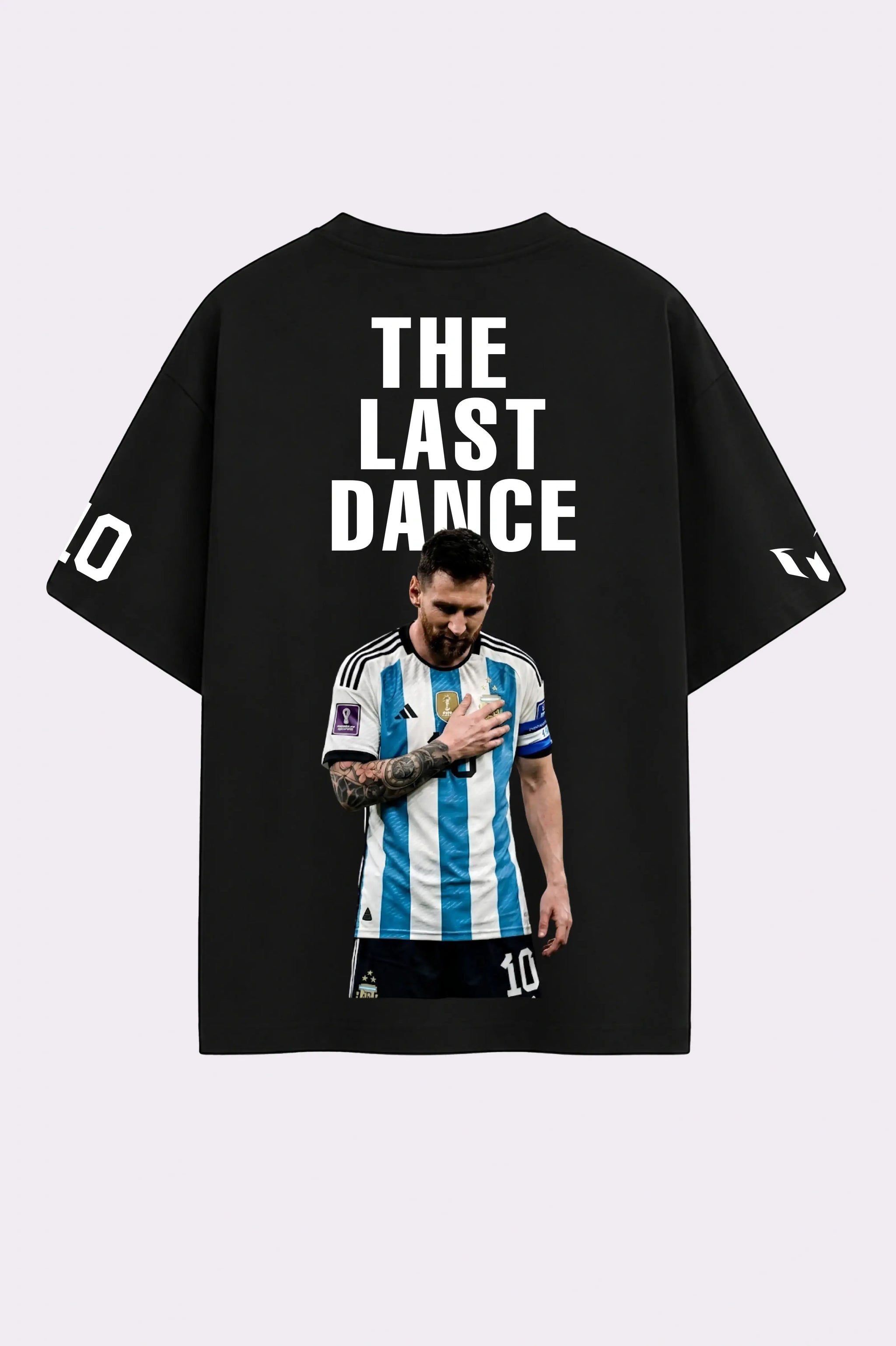The Last Dance Messi Graphic Black Oversized T-Shirt for Men