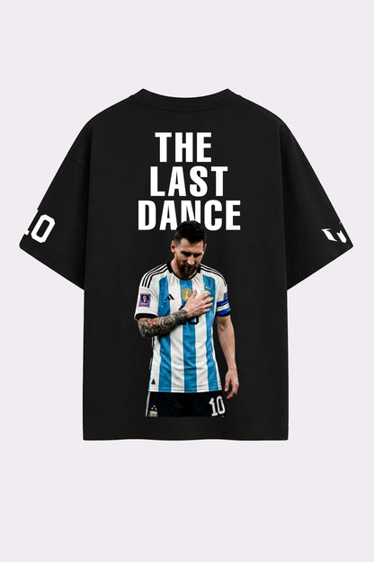 The Last Dance Messi Graphic Black Oversized T-Shirt for Men